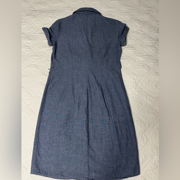 L.L. Bean Signature BBQ Casual Picnic Summer Denim Dress Size 2 - Picture 2 of 12